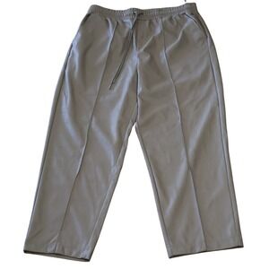 Calia Journey Collection Faux Leather Beige Pintuck Straight Womens Pants NWT L